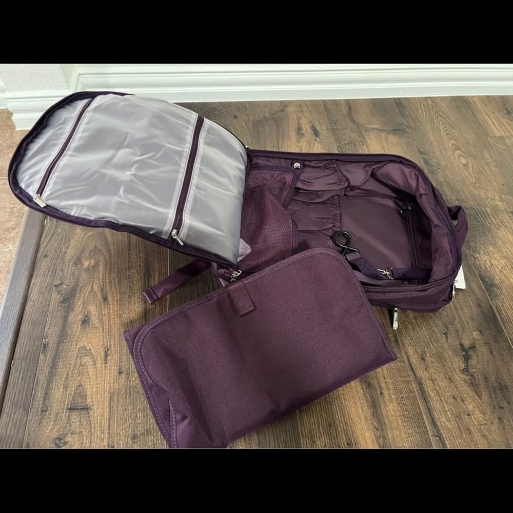 Diaper Bag Backpack Multifunction Travel Backpack Purple - Picture 7 of 15